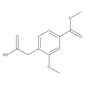 2-Methoxy-4-methoxycarbonyl-phenylacetic acid Structure