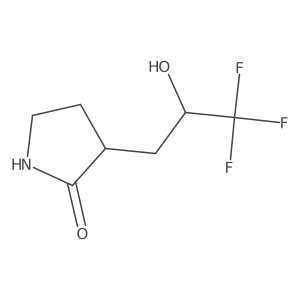 3-(3,3,3-Trifluoro-2-hydroxypropyl)pyrrolidin-2-one结构式