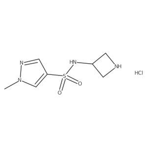 N-(azetidin-3-yl)-1-methyl-1H-pyrazole-4-sulfonamide hydrochloride结构式