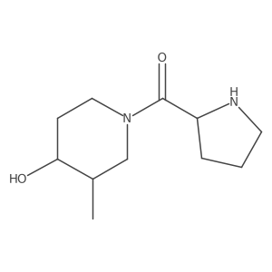 4-Hydroxy-3-methyl-1-prolylpiperidine Structure
