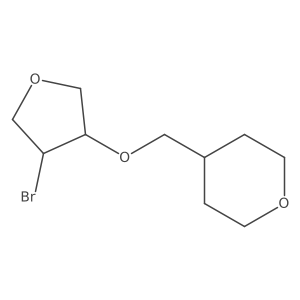 4-{[(4-Bromooxolan-3-yl)oxy]methyl}oxane Structure