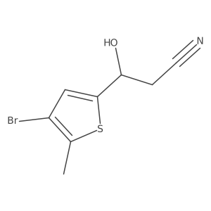 3-(4-Bromo-5-methylthiophen-2-yl)-3-hydroxypropanenitrile Structure