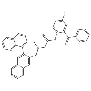(11bS)-N-(2-Benzoyl-4-chlorophenyl)-3,5-4H-Dinaphth[2,1-c:1',2'-e]azepine-4-acetamide结构式