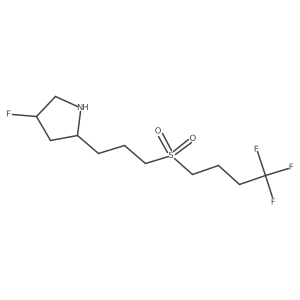(2R,4R)-4-Fluoro-2-(3-((4,4,4-trifluorobutyl)sulfonyl)propyl)pyrrolidine结构式