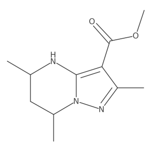methyl 2,5,7-trimethyl-4H,5H,6H,7H-pyrazolo[1,5-a]pyrimidine-3-carboxylate结构式