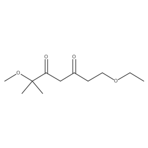 1-Ethoxy-6-methoxy-6-methylheptane-3,5-dione结构式