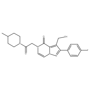 2-(4-Fluorophenyl)-3-(hydroxymethyl)-5-[2-(4-methylpiperidin-1-YL)-2-oxoethyl]-4H,5H-pyrazolo[1,5-A]pyrazin-4-one Structure