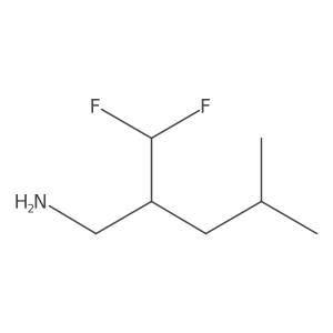 2-(Aminomethyl)-1,1-difluoro-4-methylpentane Structure