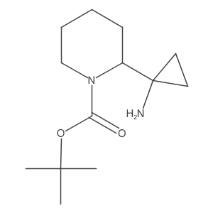 Tert-butyl 2-(1-aminocyclopropyl)piperidine-1-carboxylate Structure
