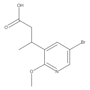 3-(5-Bromo-2-methoxypyridin-3-yl)butanoic acid Structure