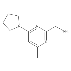 (4-Methyl-6-(pyrrolidin-1-yl)pyrimidin-2-yl)methanamine Structure