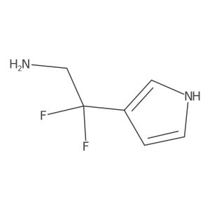 2,2-difluoro-2-(1H-pyrrol-3-yl)ethan-1-amine结构式