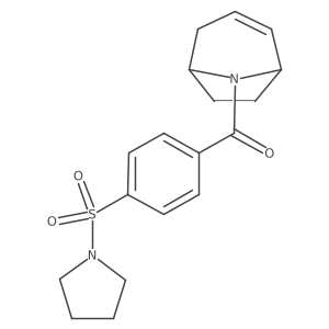 (1R,5S)-8-azabicyclo[3.2.1]oct-2-en-8-yl(4-(pyrrolidin-1-ylsulfonyl)phenyl)methanone结构式
