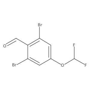 2,6-Dibromo-4-(difluoromethoxy)benzaldehyde Structure