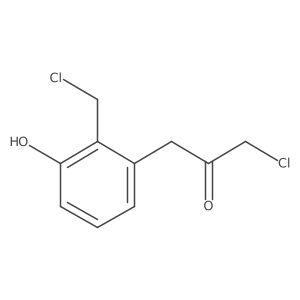 1-Chloro-3-(2-(chloromethyl)-3-hydroxyphenyl)propan-2-one结构式