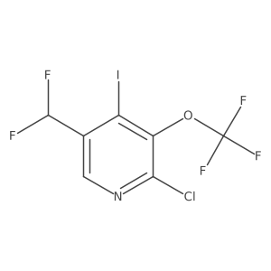 2-chloro-5-(difluoromethyl)-4-iodo-3-(trifluoromethoxy)pyridine结构式