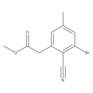 Methyl 3-bromo-2-cyano-5-methylphenylacetate Structure