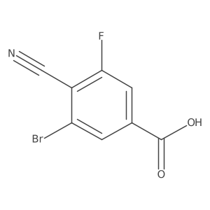 3-Bromo-4-cyano-5-fluorobenzoic acid结构式