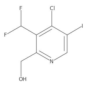 (4-Chloro-3-(difluoromethyl)-5-iodopyridin-2-yl)methanol Structure