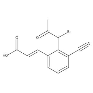 2-(1-Bromo-2-oxopropyl)-3-cyanocinnamic acid Structure
