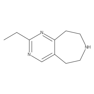 2-Ethyl-5H,6H,7H,8H,9H-pyrimido[4,5-d]azepine结构式