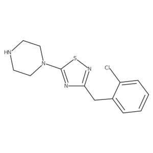 1-{3-[(2-Chlorophenyl)methyl]-1,2,4-thiadiazol-5-yl}piperazine结构式
