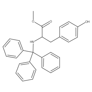 (S)-Methyl 3-(4-hydroxyphenyl)-2-(tritylamino)propanoate结构式