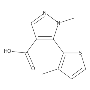 1-methyl-5-(3-methylthiophen-2-yl)-1H-pyrazole-4-carboxylic acid Structure
