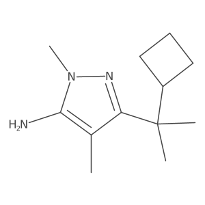3-(2-cyclobutylpropan-2-yl)-1,4-dimethyl-1H-pyrazol-5-amine结构式