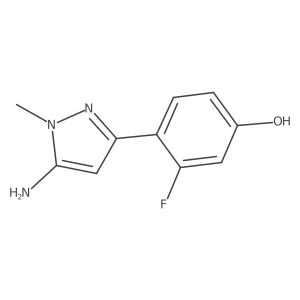 4-(5-amino-1-methyl-1H-pyrazol-3-yl)-3-fluorophenol结构式