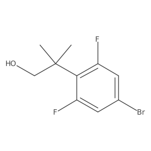 2-(4-Bromo-2,6-difluorophenyl)-2-methylpropan-1-ol结构式