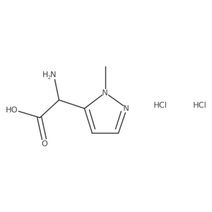 2-amino-2-(1-methyl-1H-pyrazol-5-yl)acetic acid dihydrochloride Structure