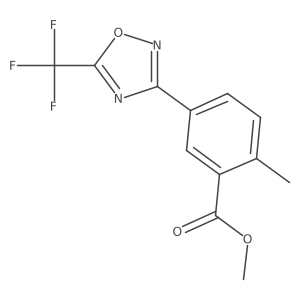 Methyl 2-methyl-5-(5-(trifluoromethyl)-1,2,4-oxadiazol-3-yl)benzoate Structure
