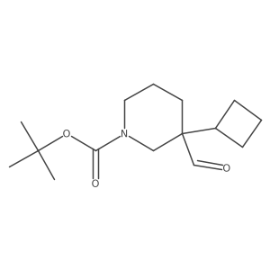 Tert-butyl 3-cyclobutyl-3-formylpiperidine-1-carboxylate结构式