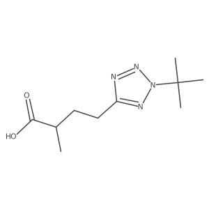 4-(2-tert-butyl-2H-1,2,3,4-tetrazol-5-yl)-2-methylbutanoic acid结构式