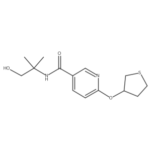 N-(1-hydroxy-2-methylpropan-2-yl)-6-((tetrahydrothiophen-3-yl)oxy)nicotinamide结构式