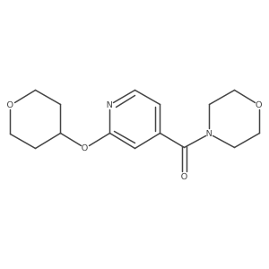 morpholino(2-((tetrahydro-2H-pyran-4-yl)oxy)pyridin-4-yl)methanone结构式