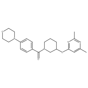 (3-((2,6-Dimethylpyrimidin-4-yl)oxy)piperidin-1-yl)(4-morpholinophenyl)methanone Structure