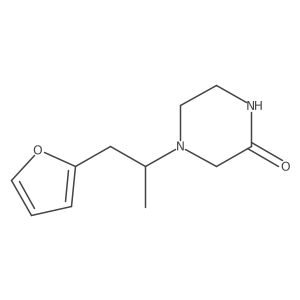 4-[1-(Furan-2-yl)propan-2-yl]piperazin-2-one结构式