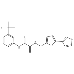 N-({[2,3'-bifuran]-5-yl}methyl)-N'-[3-(trifluoromethyl)phenyl]ethanediamide结构式