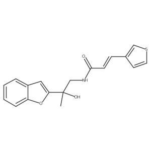 (E)-N-(2-(benzofuran-2-yl)-2-hydroxypropyl)-3-(thiophen-3-yl)acrylamide Structure