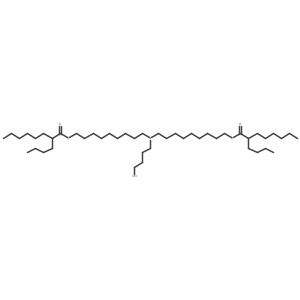 ((4-Hydroxybutyl)azanediyl)bis(nonane-9,1-diyl) bis(2-butyloctanoate)结构式