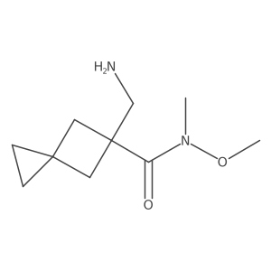 5-(Aminomethyl)-N-methoxy-N-methylspiro[2.3]hexane-5-carboxamide结构式
