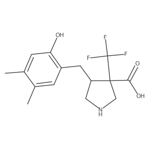 4-[(2-Hydroxy-4,5-dimethylphenyl)methyl]-3-(trifluoromethyl)pyrrolidine-3-carboxylic acid Structure