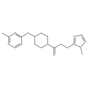 2-((1-methyl-1H-tetrazol-5-yl)thio)-1-(4-((2-methylpyrimidin-4-yl)oxy)piperidin-1-yl)ethanone Structure