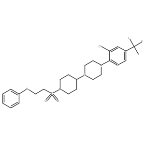 1-[3-Chloro-5-(trifluoromethyl)pyridin-2-yl]-4-[1-(2-phenoxyethanesulfonyl)piperidin-4-yl]piperazine Structure