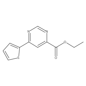Ethyl 6-(thiophen-2-yl)pyrimidine-4-carboxylate结构式
