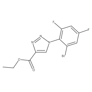 ethyl 1-(2-bromo-4,6-difluorophenyl)-1H-1,2,3-triazole-4-carboxylate结构式