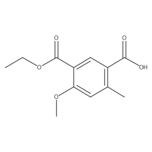 5-Ethoxycarbonyl-4-methoxy-2-methylbenzoic acid Structure