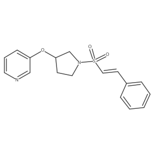 3-{[1-(2-Phenylethenesulfonyl)pyrrolidin-3-yl]oxy}pyridine Structure
